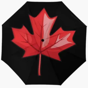 Canada National Flag Pattern Fully Automatic Folding Rainproof Umbrella