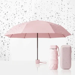 Candy Color Lady Mini Capsule Umbrella High-quality 6 Folding Umbrella UV Production Sunscreen Umbrellas With Case