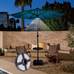 Canopy Outdoor Pendant Modern Banana Central Pillar Umbrella Base LED Lighting for Hotel & Dining