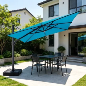 Cantilever Solar Patio Umbrella for Outdoor Use Sun Parasol for Hotels and Gardens
