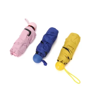 Capsule-Shaped Folding Umbrella for Sun and Rain