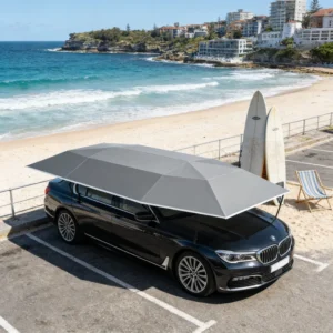 Car Awning Tent with Bracket Car Canopy Garage for Outdoor Car Maintenance