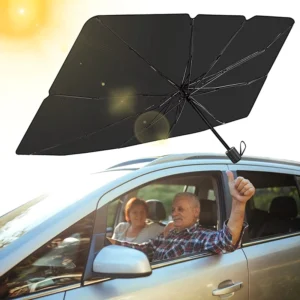 Car Front Window Interior Sunshade Umbrella with UV Blocking and Heat Insulation, Foldable