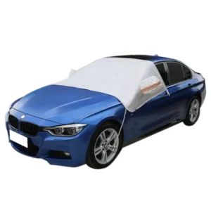 Car Front Windshield Sunshade Rain Frost Protection Heat Insulation Aluminum Foil Checkered Pattern Universal