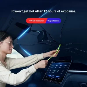 Car Front Windshield Sunshade Umbrella with Heat Insulation and UV Protection