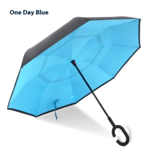 Car-Mounted Semi-Automatic Reverse Umbrella Long Handle Double-Layer Women’s and Men’s Sunny Rainy Dual-Use Large
