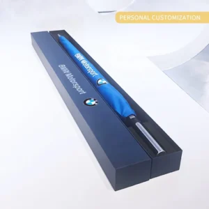 Car Patent Custom Logo Printing Straight Golf Umbrella With Paper Case