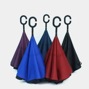 Car Reverse Umbrella C-Shaped Straight Rod Double-Layer Manual Hands-Free Sunshade