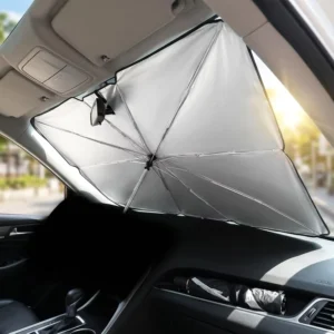 Car Sun Shade Umbrella with Movable Handle Heat Resistant