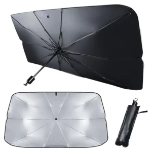 Car Sunshade Front Windshield Umbrella, Heat Insulation, Manual Sun Protection