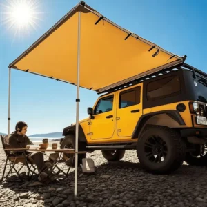 Car Sunshade Umbrella UV-Protective Oxford Fabric Portable Outdoor Camping SUV Side Tent Roof Tent