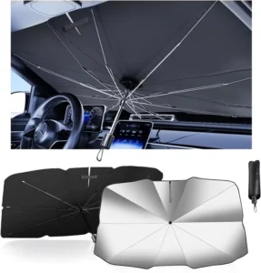 Car Windshield Sunshade Umbrella with Escape Safety Hammer
