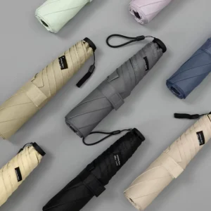 Carbon-Fiber 3-Fold Umbrella Ultra-Lightweight Portable Extra-Large Sun and Rain Umbrella