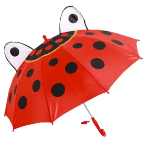 Cartoon 3D Design Luxury Semi Automatic Straight Umbrella for Kids Rainproof Sun Whistle Long Handle Business Gifts