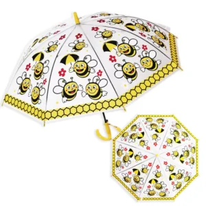 Cartoon Character Rain Straight Kids Umbrella EVA Material Factory Custom Logo with J Handle