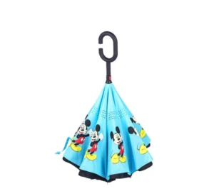 Cartoon Design Double-Layer C-Handle Reverse Umbrella for Kids