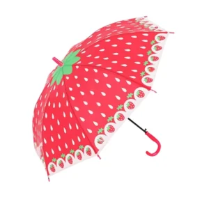 Cartoon Fruit Transparent PVC Children’s Umbrella for Boys and Girls, Primary School and Kindergarten