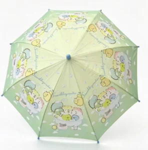 Cartoon Kids Straight Manual Fiberglass Umbrella Safe Tips Waterproof Boys Girls Outdoor Use