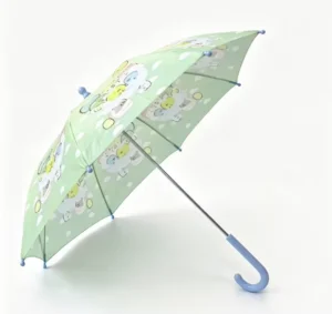 Cartoon Kids Straight Umbrella with Round Safety Tips, Waterproof, for Boys and Girls
