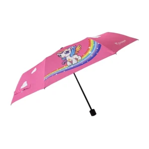 Cartoon Unicornio Dinosaur Three-Folding Manual Polyester Children’s Gift Umbrella