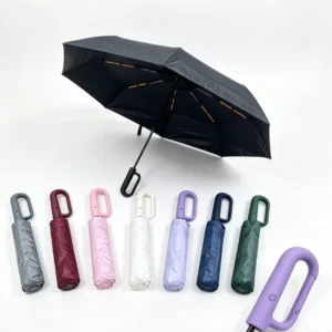 Casual Dual-Use Fully Automatic Folding Umbrella Reinforced Three-Fold UV Protection Sun Rain