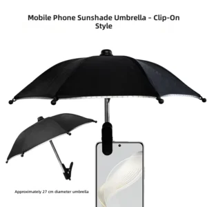 Cell Phone Umbrella Clip Outdoor Phone Sun Shade Shield with Flexible Angle Design Rain Protector Umbrella for Phones