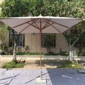 Center Pole Outdoor Garden Umbrella Wooden Parasol for Beach