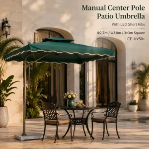 Center Pole Patio Umbrella for Cafe Terraces