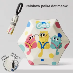Child friendly Safety Umbrella for Kids Rounded Corners & UV Resistant Cartoon Design for Kindergarten Students