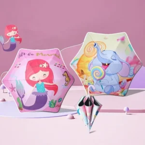 Children Small Straight Umbrella Animal Cartoon Printing Kids Rain Umbrella UV Protection Custom Cute Carton Polyester Manual