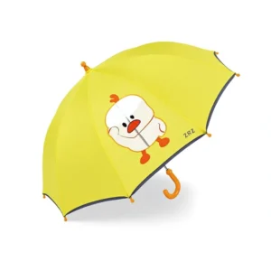 Children’s 3D Animal Shaped Cute Umbrella for Boys Girls Manual Straight Rod Transparent Lightweight Polyester Fiber Rain Shine