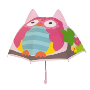 Children’s Ages 2-6 Kindergarten Small Manual Straight Sunshade Umbrella, 3D Cartoon