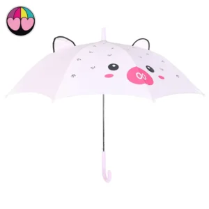 Children’s Automatic Straight Umbrella Cartoon Pig