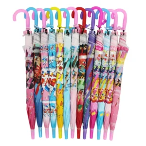 Children’s Cartoon Anime Umbrella, 19-Inch EVA, Straight Handle, Logo Printing Available
