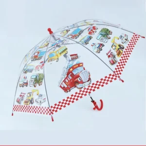 Children’s Cartoon Automatic Transparent Long-Handle Umbrella
