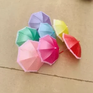Children’s Cartoon Iron & Plastic Umbrella Boys Girls Kids’ Dance Props Mini Toy 0 to 3 Years Old Baby’s UV Protection Umbrella