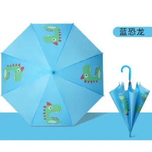 Children’s Cartoon Manual Open Umbrella with Silk Screen Printing, Animal Theme