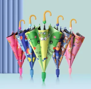 Children’s Cartoon Print Rainproof Umbrella, Custom Kids Parasol
