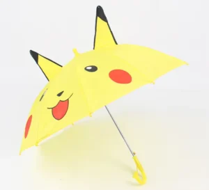 Children’s Cute Cartoon Animal Ear Design Back School Plastic Handle Straight Umbrella