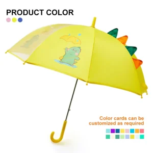 Children’s Dinosaur Umbrella, Three Colors, Customizable Waterproof Rain Gear