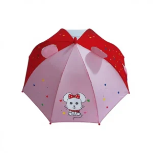 Children’s Manual Straight-Rod Advertising Umbrella with Safety Long Handle Cartoon Logo