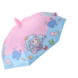 Children’s Printed Umbrella, 19in-21in, 8K Straight, Semi-Automatic