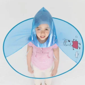 Children’s Rain Hat Outdoor Fashion Flying Saucer Rain Cape Little Yellow Duck Folding Umbrella Hat Rain Coat