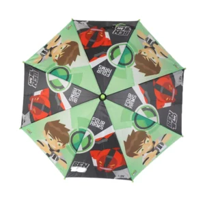 Children’s Straight Pattern Umbrella 19-Inch Silver Metal Frame