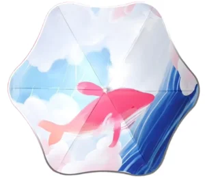 Children’s Straight Umbrella Sunny Cartoon Design Night Reflective Safety Long Handle
