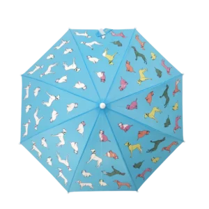 Children’s Umbrella 17-Inch Color-Changing Magic-Print Plastic J-Handle Manual Open