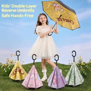 Children’s Umbrella Primary School Students 6 12 Years Old Sunny Rainy Dual use Cartoon Design Breathable Double layer Umbrella