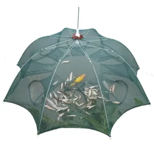 China 4 22 Holes Foldable Fishing Bait Trap Cast Net Cage Automatic Crawfish Trap Crab Fish Trap