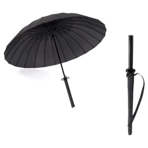 China Factory Classic Black Straight Umbrella with Metal Frame and Oxford Cloth Over 140cm Diameter for Outdoor Use