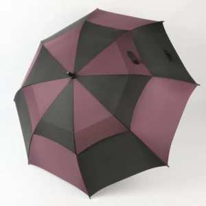 China Factory Custom UV Golf Umbrella Double Canopy Windproof